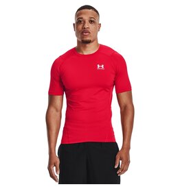 Under Armour Herenshirt HeatGear® Armour met korte mouwen - Rood Compressie T-shirt