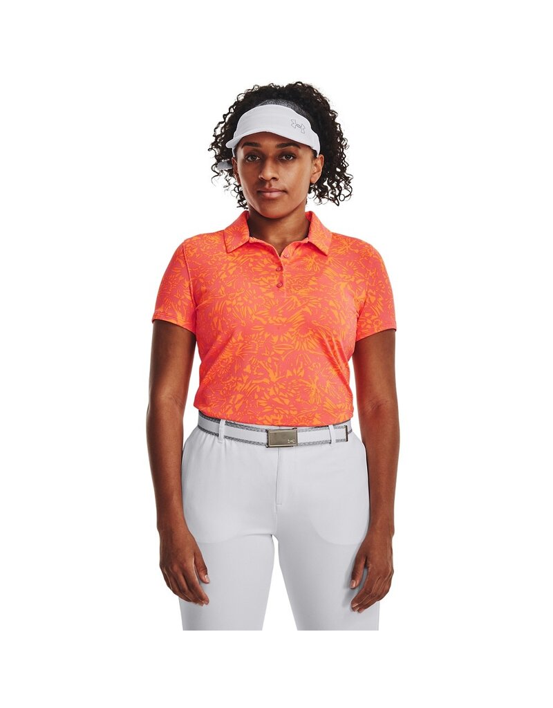 Under Armour UA Zinger Polo SL-Orange Blast / Midnight Navy / Metallic Silver