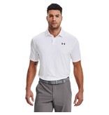 Under Armour T2G Polo-Wit / Pitch Grijs / Heren - Golfpolo