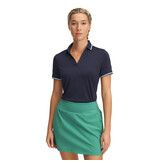 Under Armour Drive SS Rib Polo-Midnight Navy - Dames Golfpolo