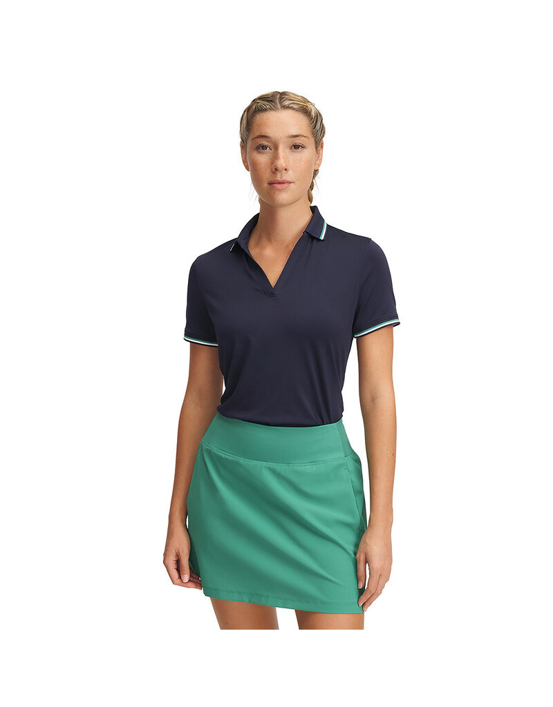 Under Armour Drive SS Rib Polo-Midnight Navy - Dames Golfpolo