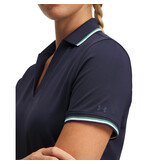Under Armour Drive SS Rib Polo-Midnight Navy - Dames Golfpolo