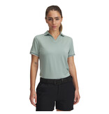 Under Armour Drive SS Rib Polo-Silica Groen / Dames Golfpolo
