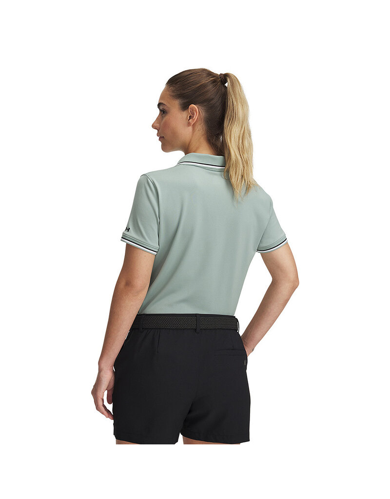 Under Armour Drive SS Rib Polo-Silica Groen / Dames Golfpolo