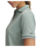 Under Armour Drive SS Rib Polo-Silica Groen / Dames Golfpolo