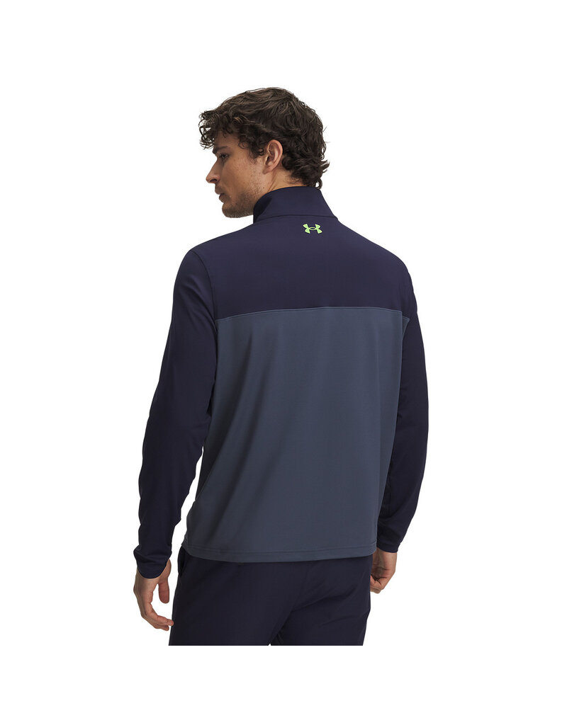 Under Armour UA T2G 1/4 Zip-Midnight Navy / Blauw - Grijs / Golftrui