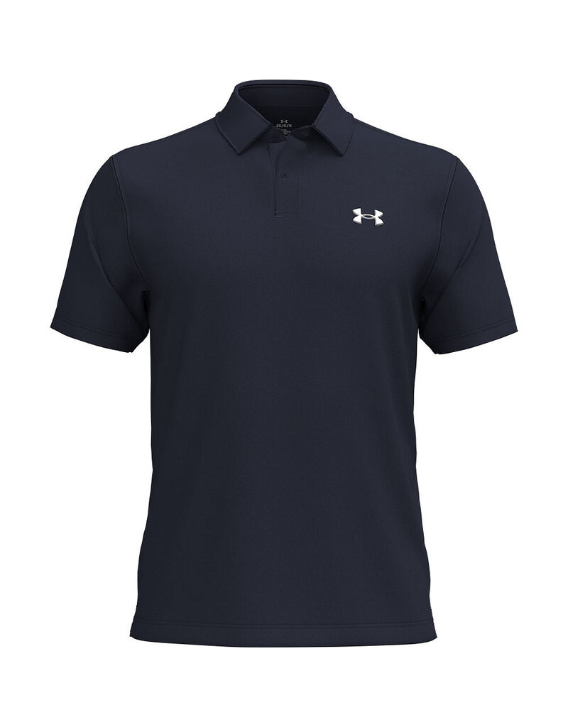 Under Armour UA T2G Pique Polo - Navy Blauw / Heren Golfpolo
