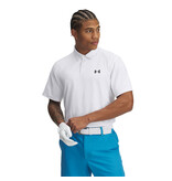 Under Armour UA T2G Pique Polo / Wit / Heren Golfpolo