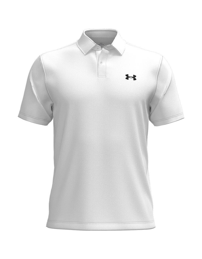 Under Armour UA T2G Pique Polo / Wit / Heren Golfpolo