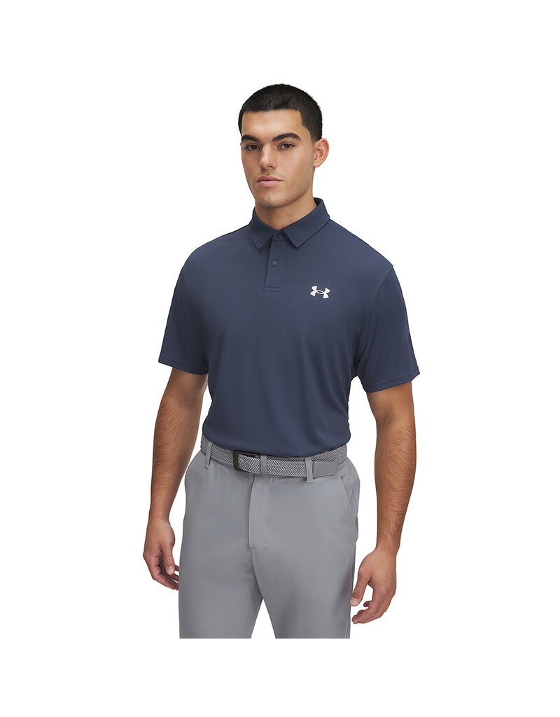 Under Armour UA T2G Pique Polo / Donker Grijs / Heren Golfpolo