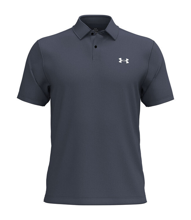 Under Armour UA T2G Pique Polo / Donker Grijs / Heren Golfpolo