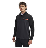 UA T2G 1/4 Zip-Midnight Navy / Zwart - Antraciet / Heren Golftrui