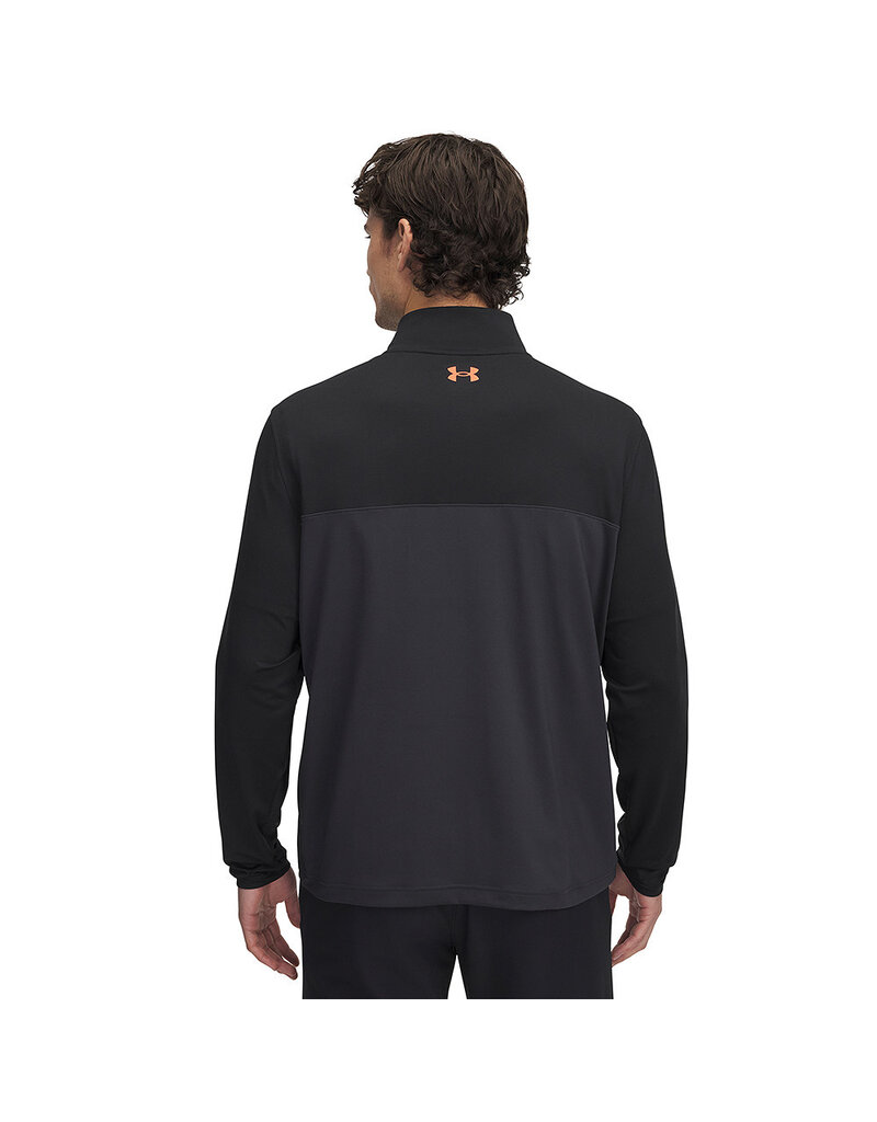 UA T2G 1/4 Zip-Midnight Navy / Zwart - Antraciet / Heren Golftrui