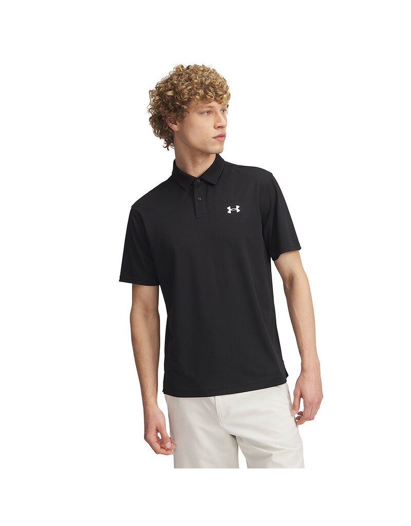 Under Armour UA T2G Pique Polo / Zwart / Heren Golfpolo