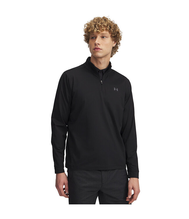 Under Armour UA Drive 1/4 Rits - Zwart - Heren Golftrui