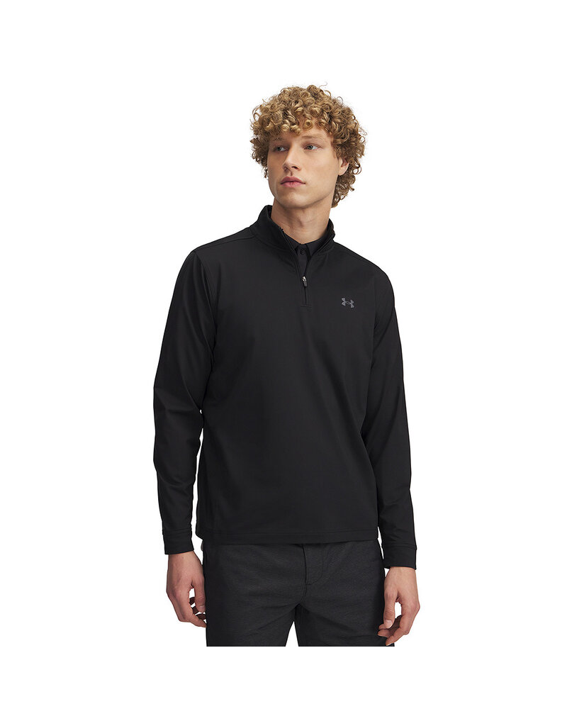 Under Armour UA Drive 1/4 Rits - Zwart - Heren Golftrui