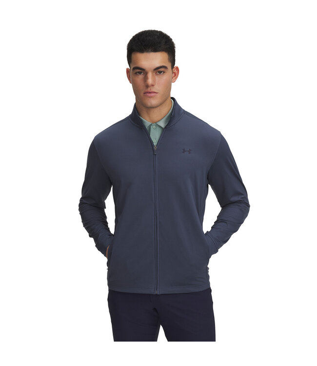 Under Armour UA Drive Full Zip-Downpour Grijs / Heren Golftrui met Rits
