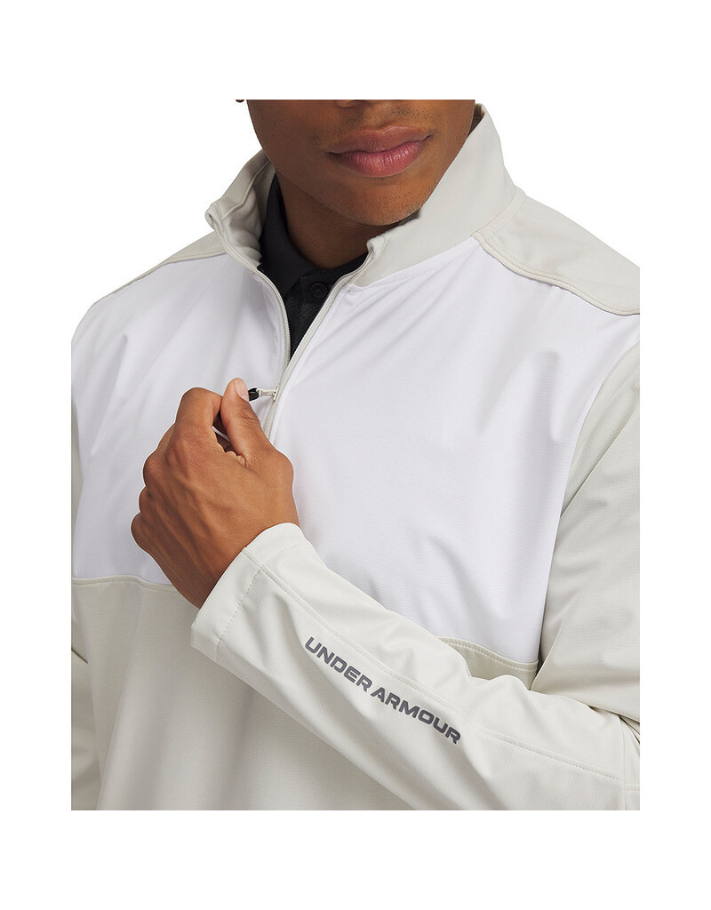 Under Armour UA Drive Wind Half Zip / Wit / Heren Golftrui