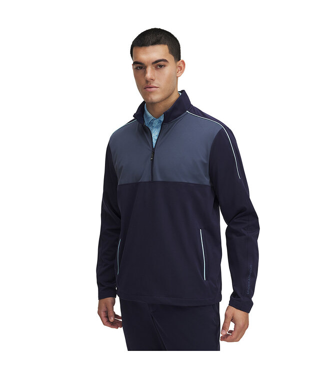 Under Armour UA Drive Wind Half Zip / Donkerblauw / Heren Golftrui
