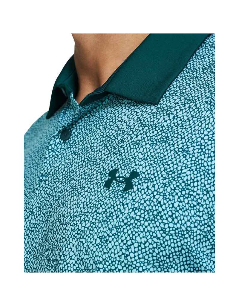 Under Armour Herenpolo UA Tee To Green Printed - Teal