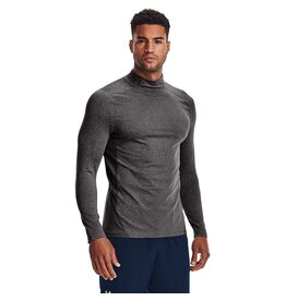 Under Armour UA CG Armour Fitted Mock // Light Heather // Zwart