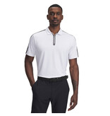 Under Armour UA Drive Zip Polo Wit - Heren Golfpolo