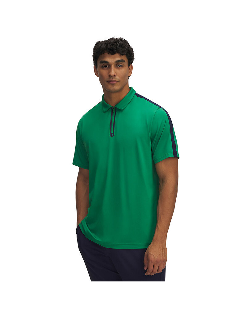 Under Armour UA Drive Zip Polo-Team Kelly Groen / Heren Golfpolo