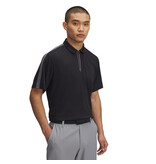 Under Armour UA Drive Zip Polo Zwart - Heren Golfpolo