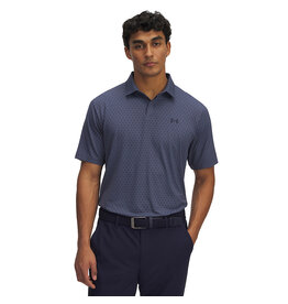 Under Armour UA Drive Chill Printed Polo - Blauw/grijs - Heren Golfpolo