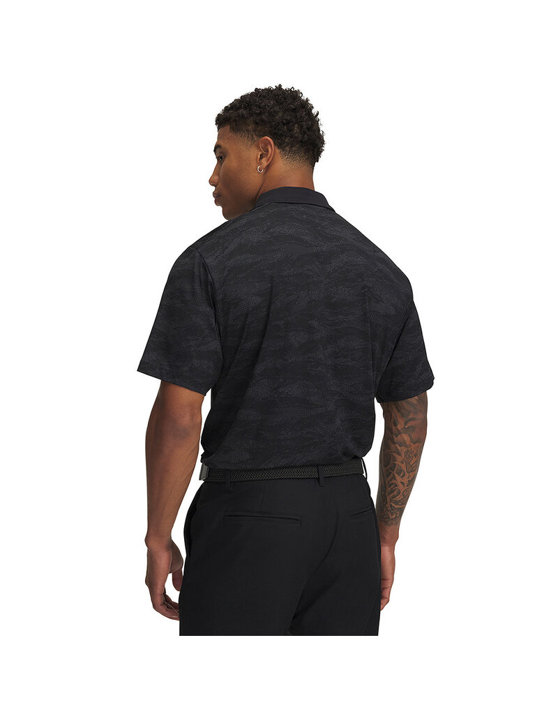 Under Armour UA Drive Chill Printed Polo Zwart - Heren Golfpolo