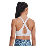 Under Armour Soutien-gorge UA Crossback Mid-Blanc / Halo Gris