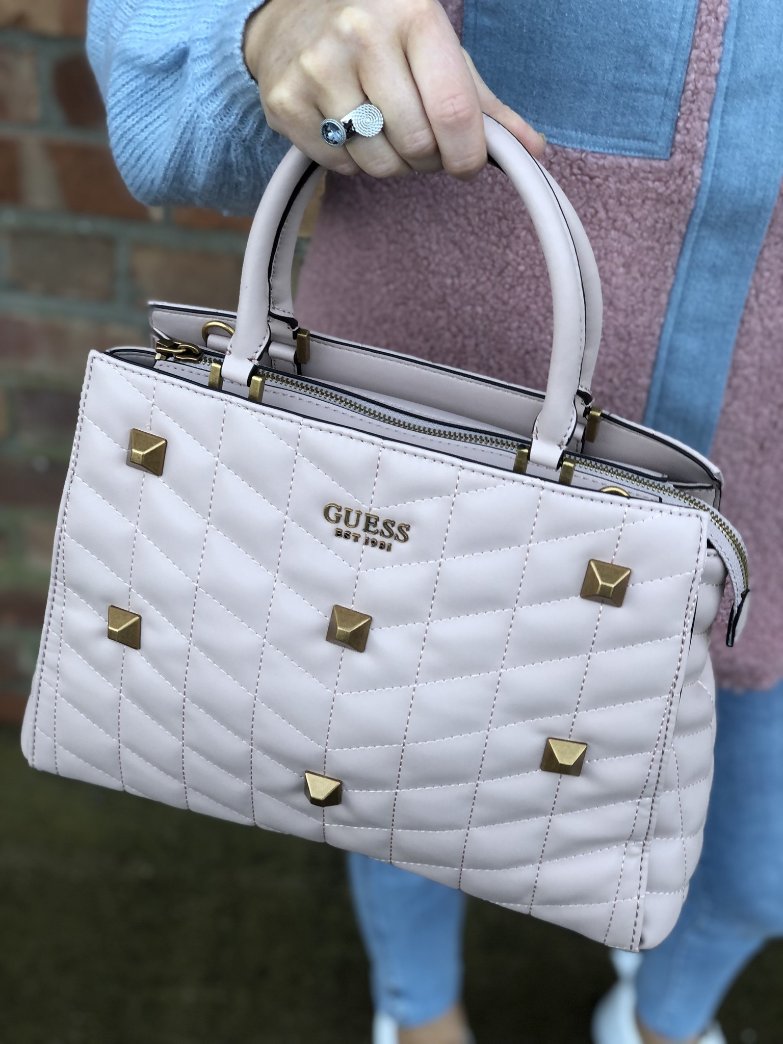 triple compartment satchel