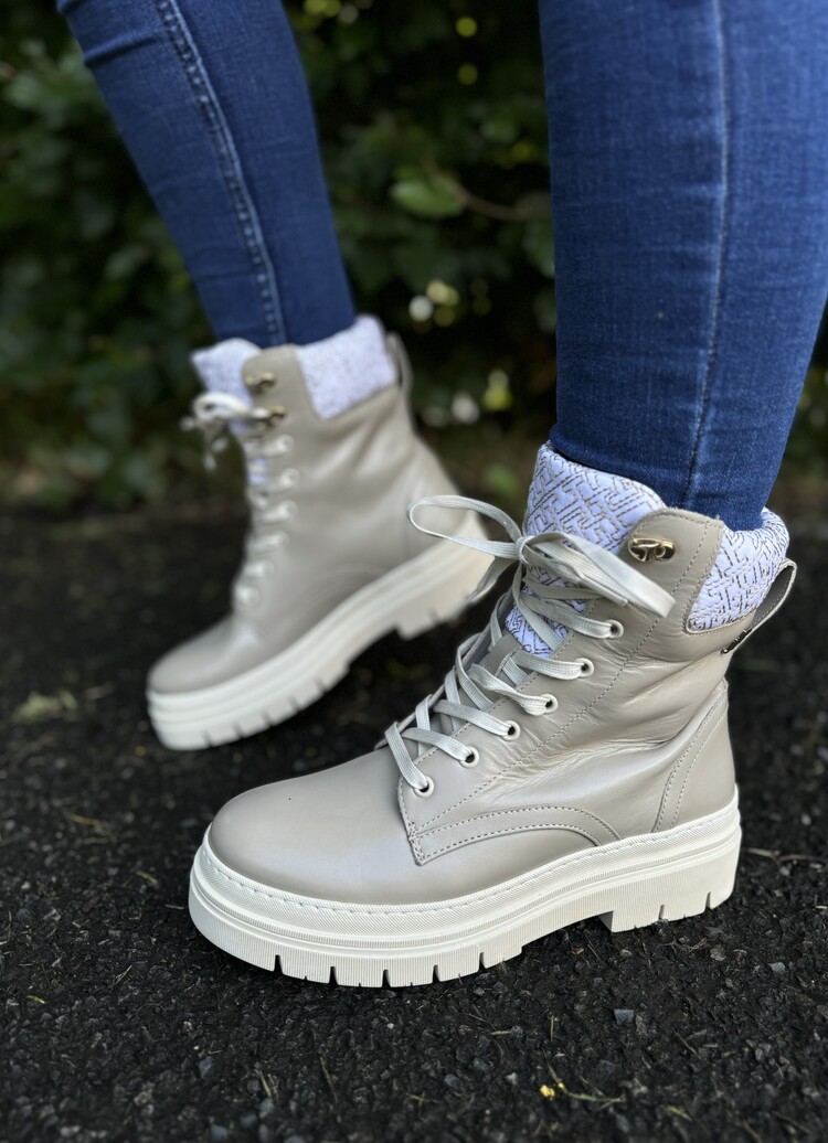 Tommy Hilfiger Cleated Lace-Up Lthr Mix Mono