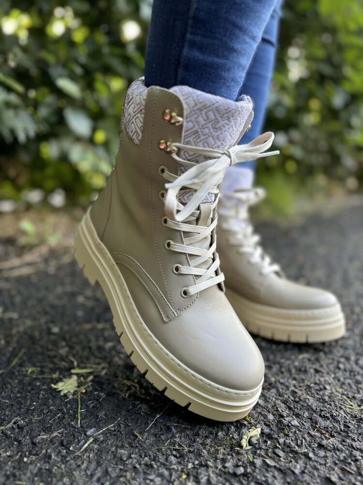 Tommy Hilfiger Cleated Lace-Up Lthr Mix Mono