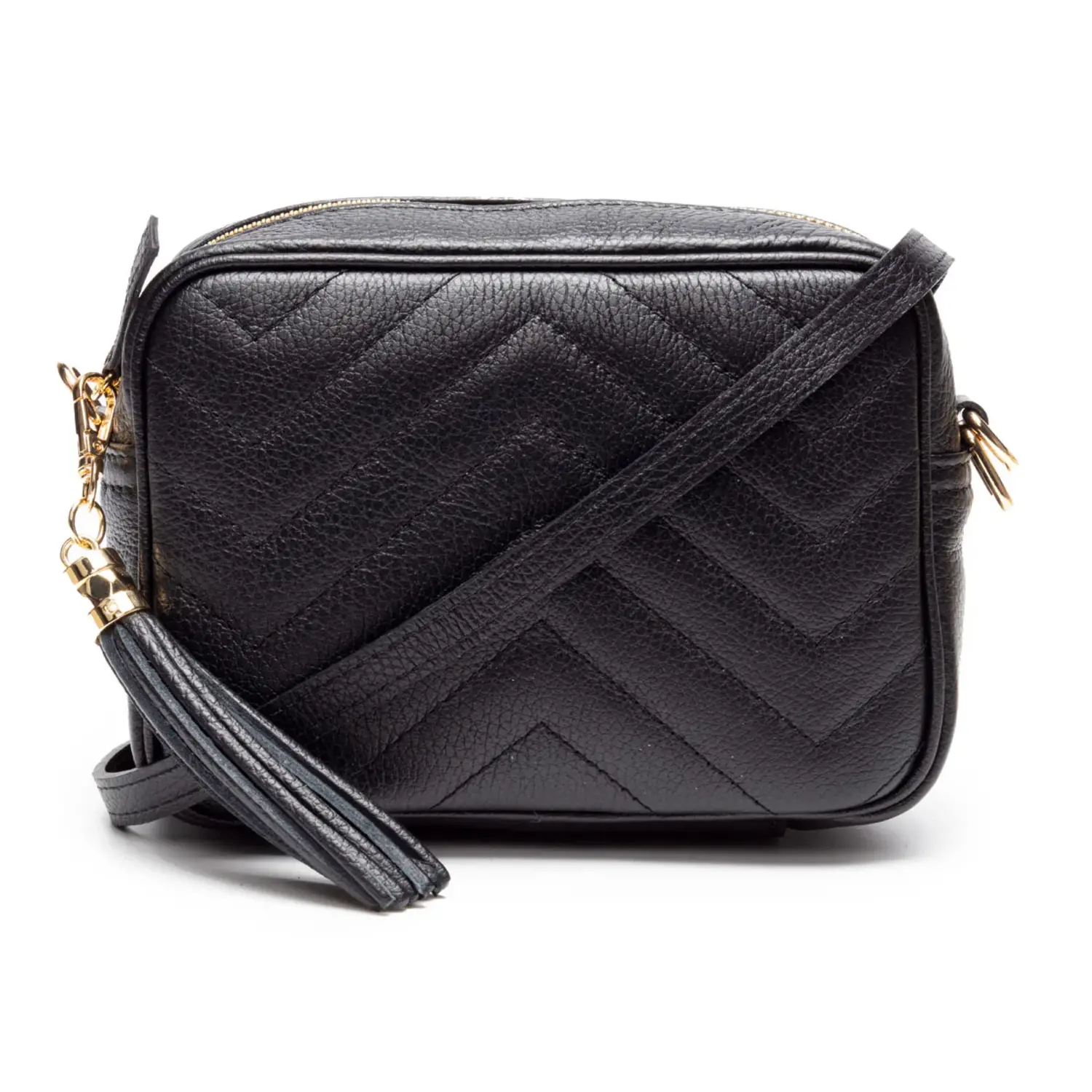 E.B Quilted Standard Bag Black Panache Shoe Company
