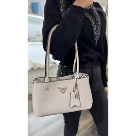 GUESS Handtasche Meridian Girlfriend Satchel Dove Logo