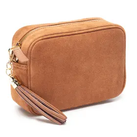 Elie Beaumont Crossbody Bag Suede Tan