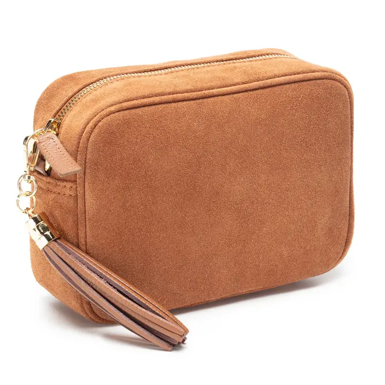 Elie Beaumont Crossbody Bag Suede Tan