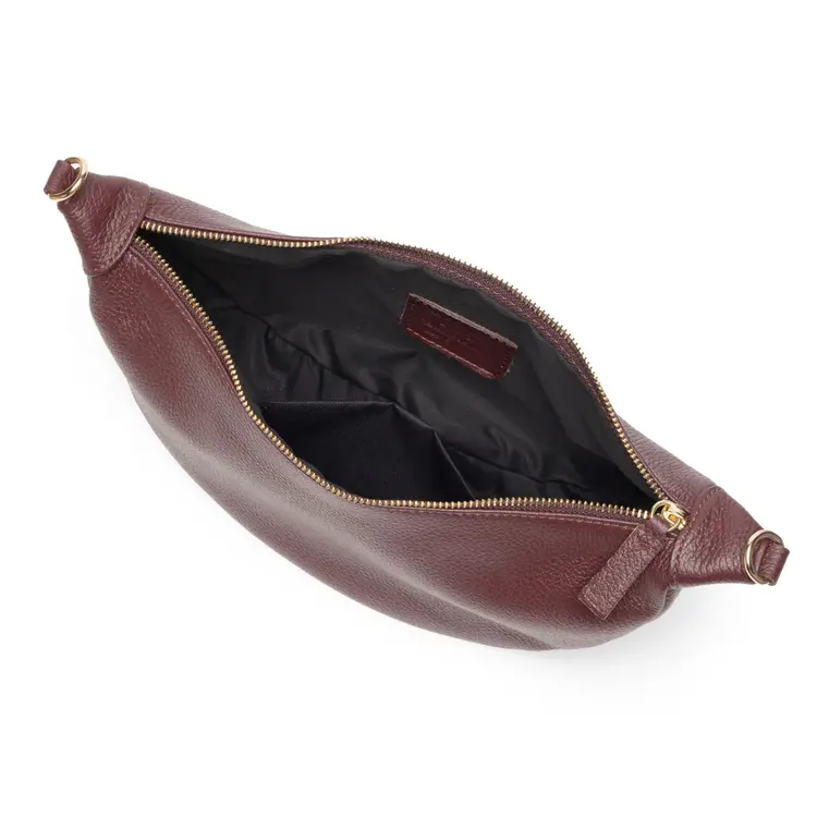 Elie Beaumont Hobo Bag Wine