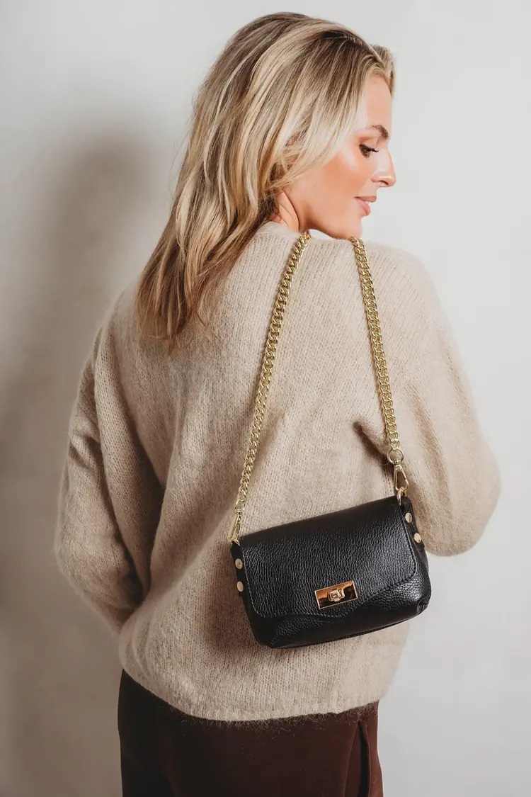 Elie Beaumont Crossbody Bag Twist Small Black