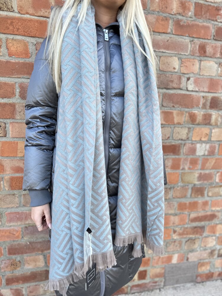 Elie Beaumont Winter Scarf Elite Woven Duck Egg