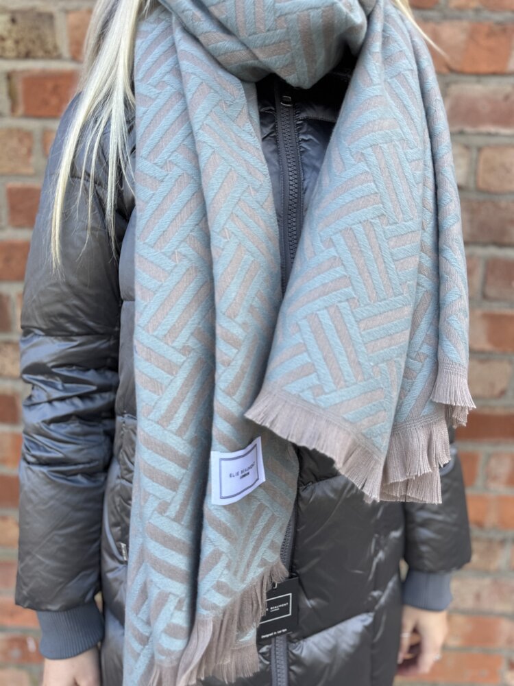 Elie Beaumont Winter Scarf Elite Woven Duck Egg