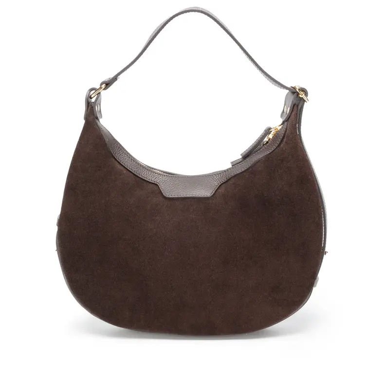 Elie Beaumont Shoulder Handbag Crescent Suede