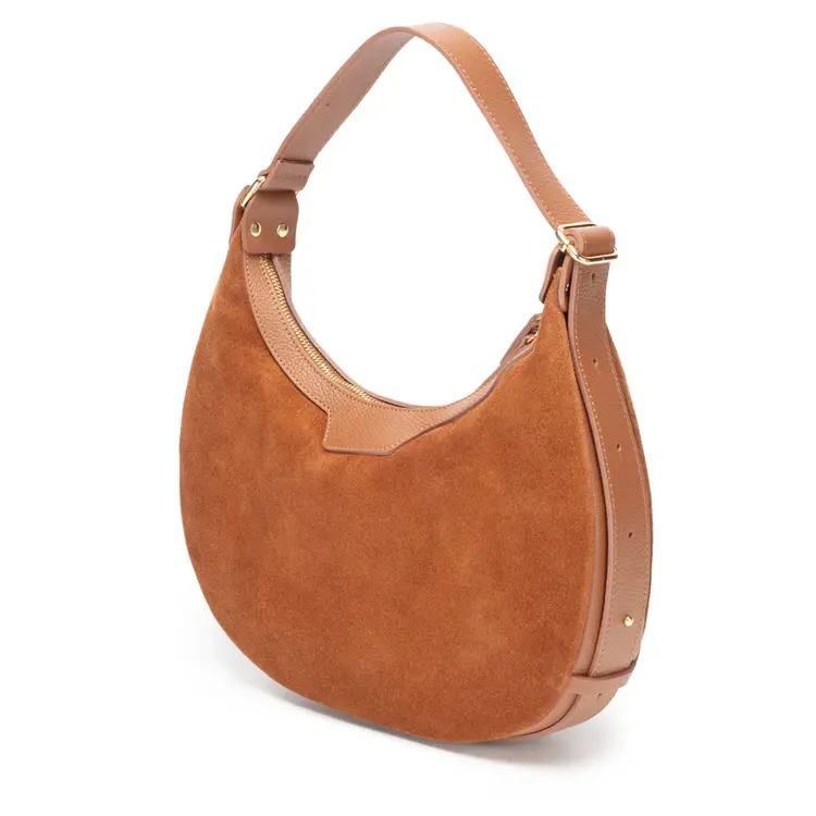 Elie Beaumont Shoulder Handbag Crescent Suede
