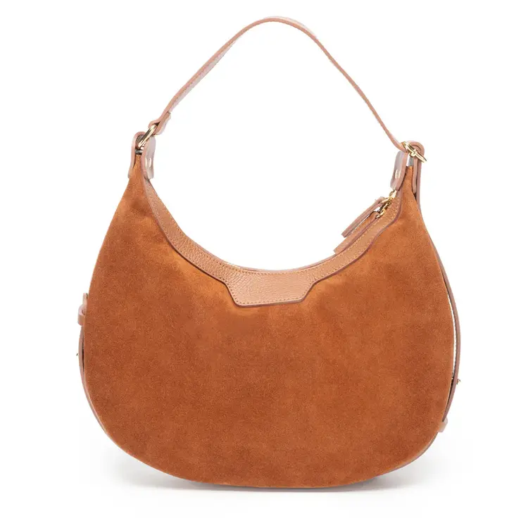 Elie Beaumont Shoulder Handbag Crescent Suede