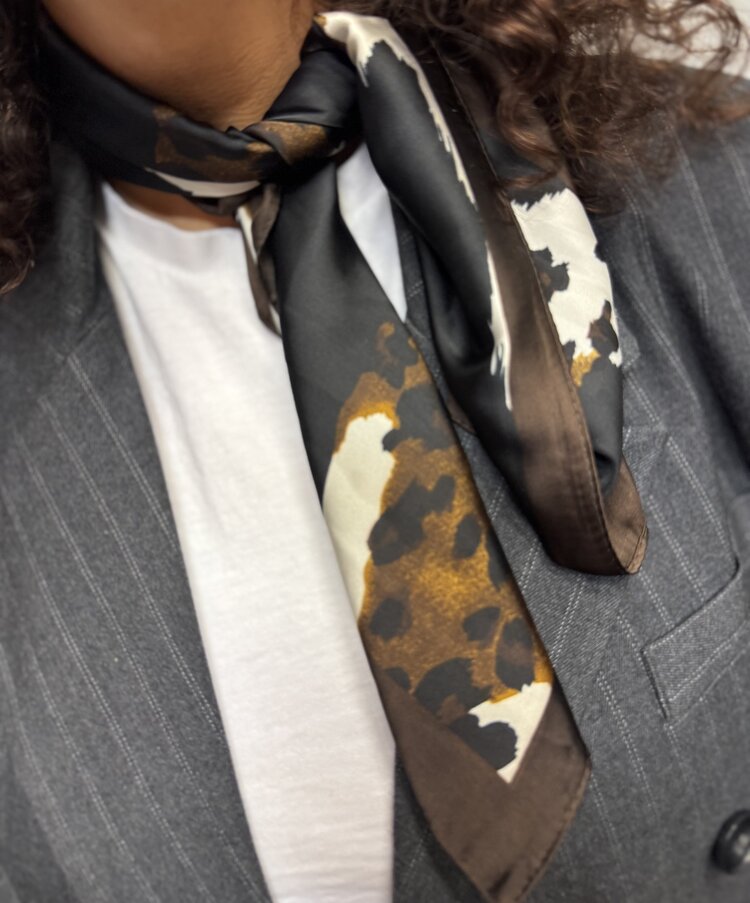 Panache Neck Tie Leopard Abstract