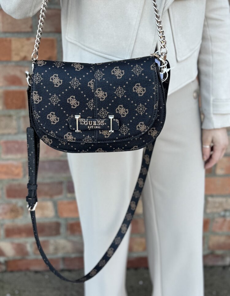 Guess Carrie Logo Flap Shoulder Bag