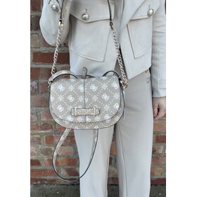 Guess Carrie Logo Flap Shoulder Bag