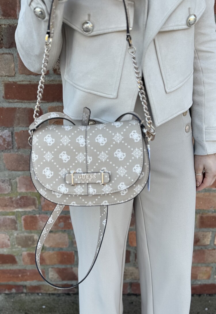 Guess Carrie Logo Flap Shoulder Bag