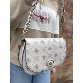Guess Emelie Logo Flap Shoulder Bag